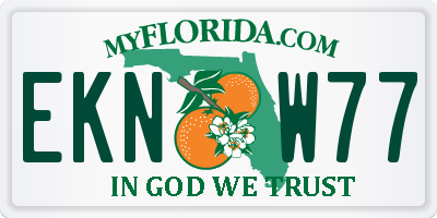 FL license plate EKNW77