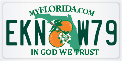 FL license plate EKNW79