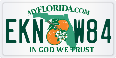 FL license plate EKNW84