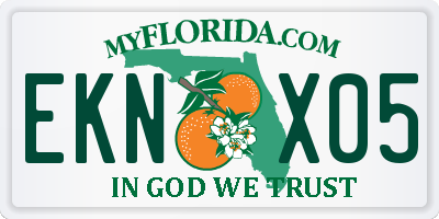 FL license plate EKNX05