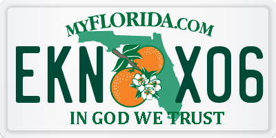 FL license plate EKNX06