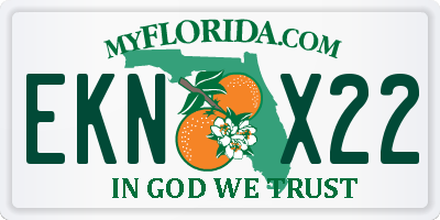FL license plate EKNX22