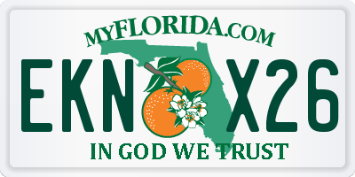 FL license plate EKNX26
