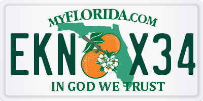 FL license plate EKNX34
