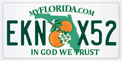 FL license plate EKNX52
