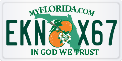 FL license plate EKNX67