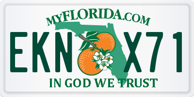 FL license plate EKNX71
