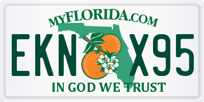 FL license plate EKNX95