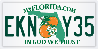FL license plate EKNY35