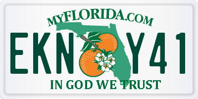 FL license plate EKNY41