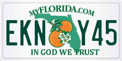 FL license plate EKNY45