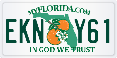 FL license plate EKNY61