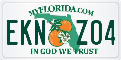 FL license plate EKNZ04