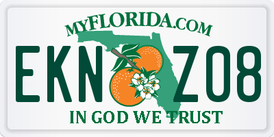 FL license plate EKNZ08