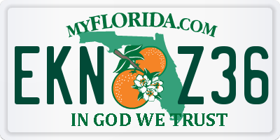 FL license plate EKNZ36