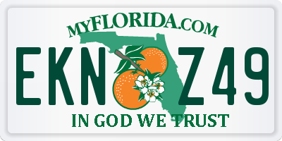 FL license plate EKNZ49
