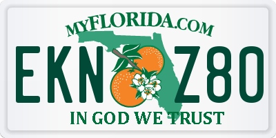 FL license plate EKNZ80