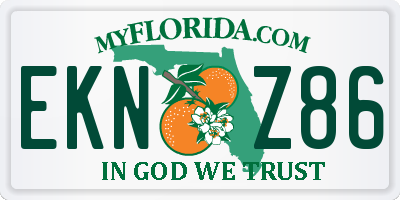 FL license plate EKNZ86