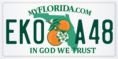 FL license plate EKOA48