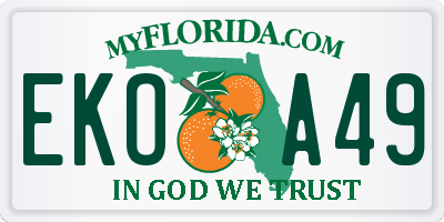 FL license plate EKOA49