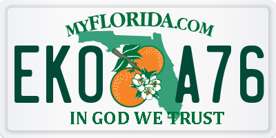 FL license plate EKOA76