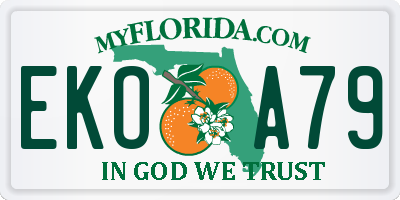 FL license plate EKOA79
