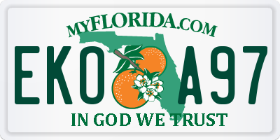 FL license plate EKOA97