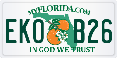 FL license plate EKOB26