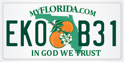 FL license plate EKOB31