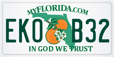 FL license plate EKOB32