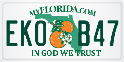 FL license plate EKOB47