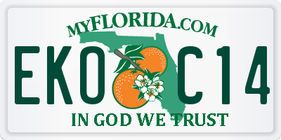 FL license plate EKOC14