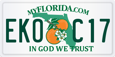 FL license plate EKOC17