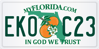 FL license plate EKOC23