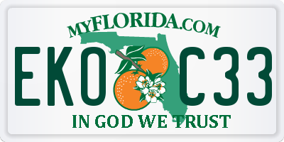 FL license plate EKOC33