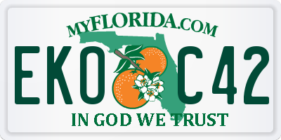 FL license plate EKOC42