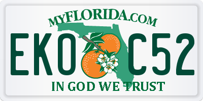 FL license plate EKOC52