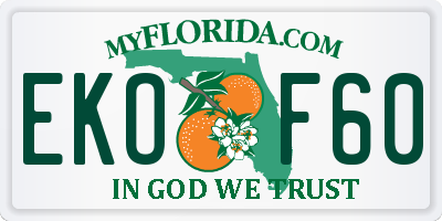 FL license plate EKOF60