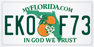 FL license plate EKOF73