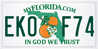 FL license plate EKOF74