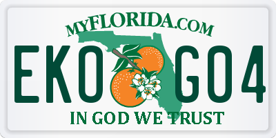 FL license plate EKOG04