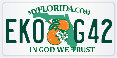 FL license plate EKOG42