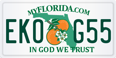 FL license plate EKOG55