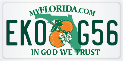 FL license plate EKOG56