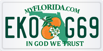 FL license plate EKOG69