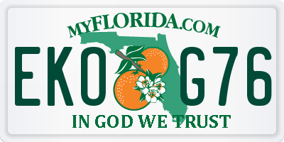 FL license plate EKOG76