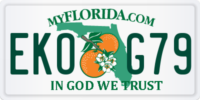 FL license plate EKOG79