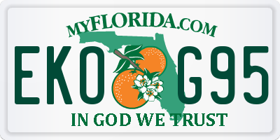 FL license plate EKOG95