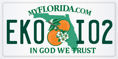 FL license plate EKOI02