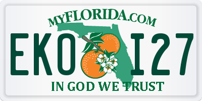 FL license plate EKOI27
